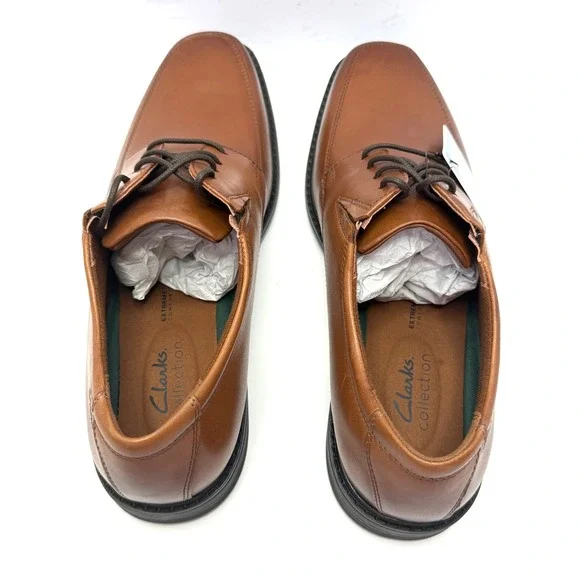 Clarks Men's Cosgrove Apron Dress ShoesOxfords Tan Leather Size 11.5M NWT/BOX